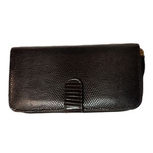 W. H. Petronela Lizard Zip Around Wallet